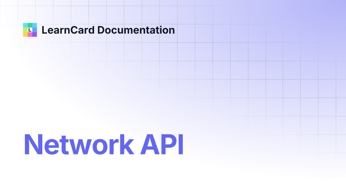 LearnCloud Network API | LearnCard Documentation