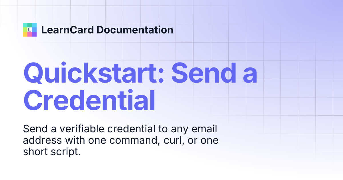 Your First Integration | LearnCard Documentation