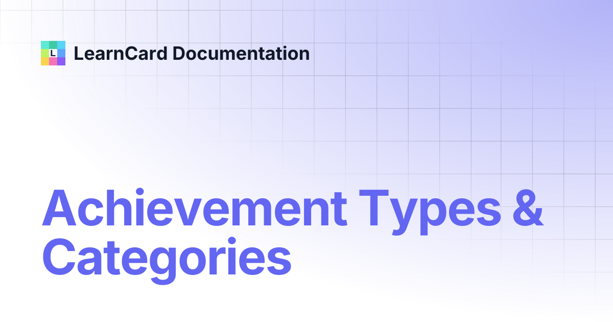 Schemas, Types, & Categories | LearnCard Documentation