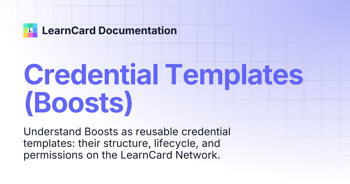 Boost Credentials | LearnCard Documentation